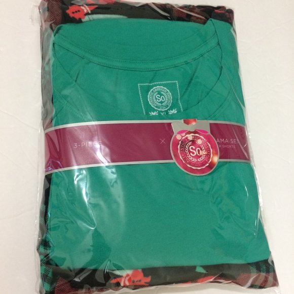 SO Juniors Soft & Cozy 3-pc Pajama Set with Shorts - Picture 2 of 3